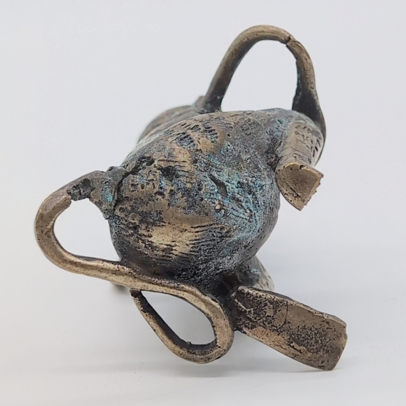 Vintage Unique Bronze Creepy Monkey Sculpture India 3 In - Picture 6 of 8